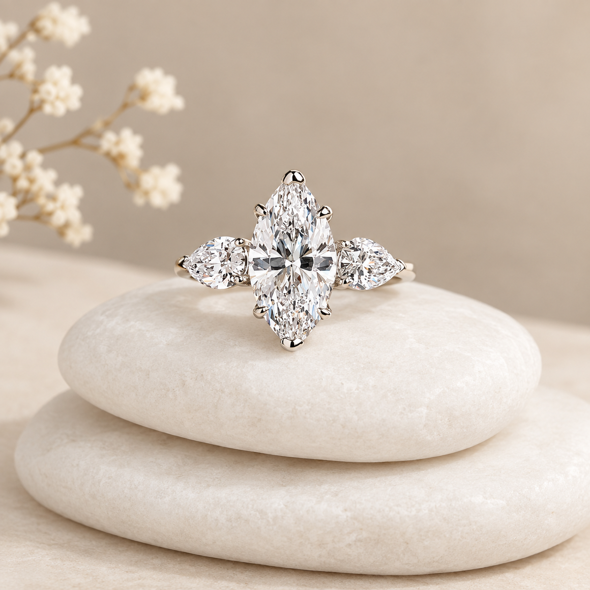 Marquise Moissanite Ring
