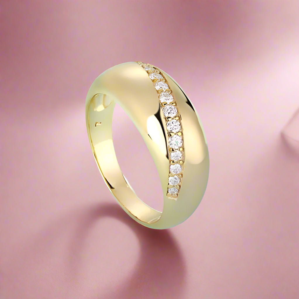 Pave Moissanite Ring