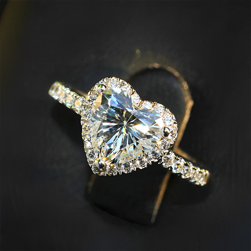 Heart Moissanite Ring