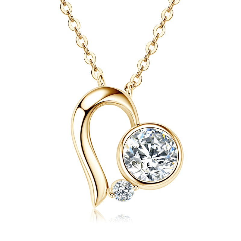 Moissanite Heart Pendant