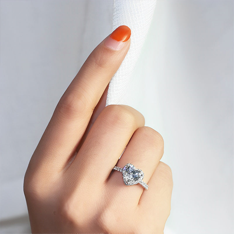 Heart Moissanite Ring