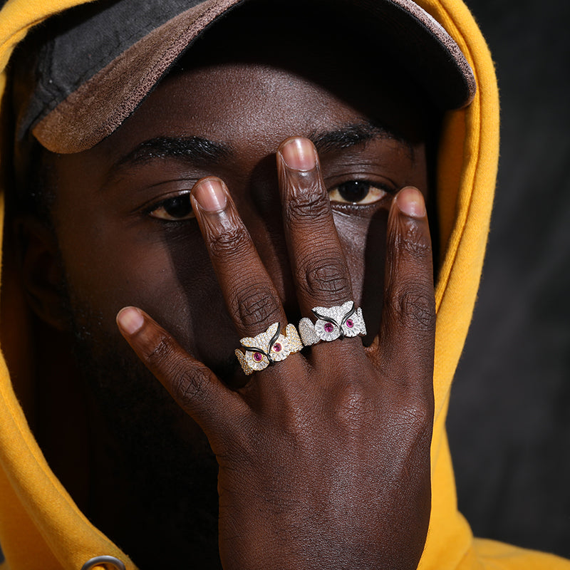 Owl Eyes Moissanite Unisex Ring