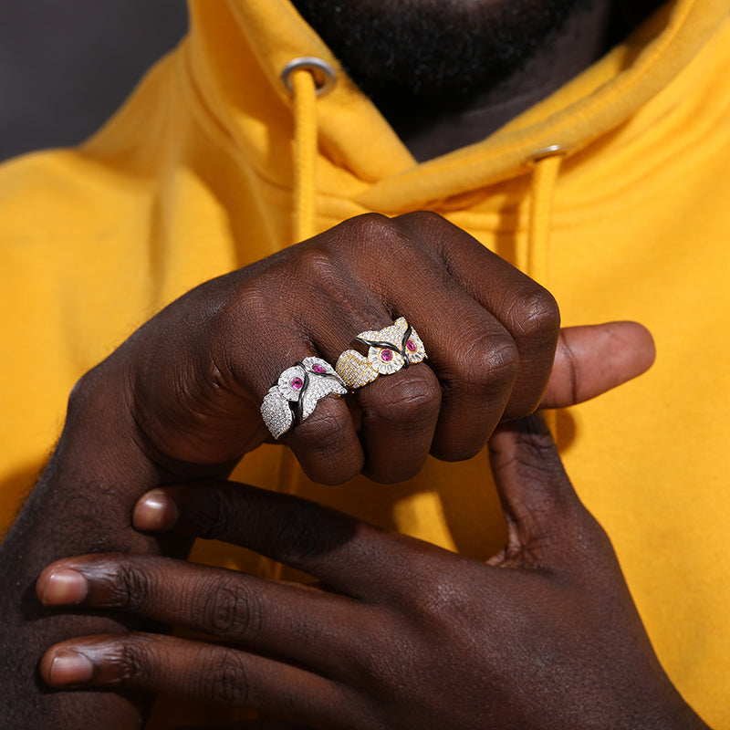 Owl Eyes Moissanite Unisex Ring