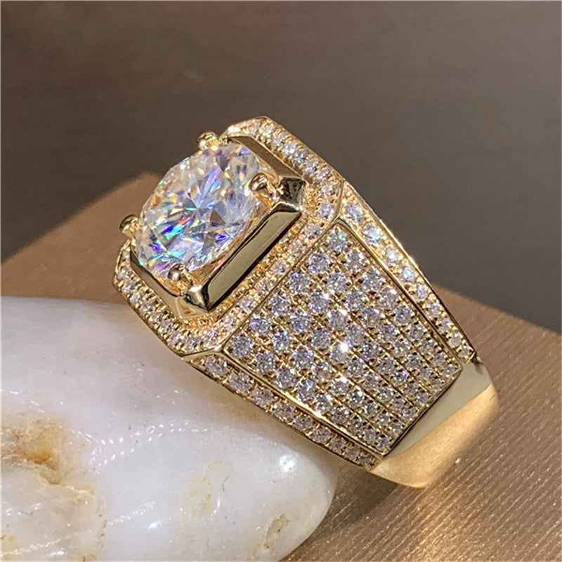 Solitaire Moissanite Unisex Ring