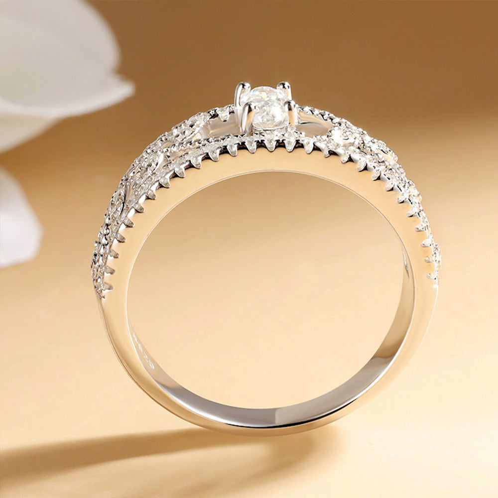 Oval Moissanite Eternity Ring