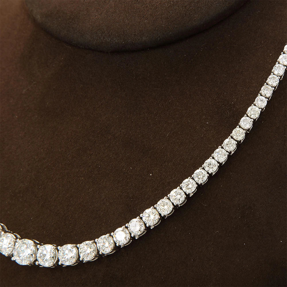 Gradient Moissanite Tennis Necklace
