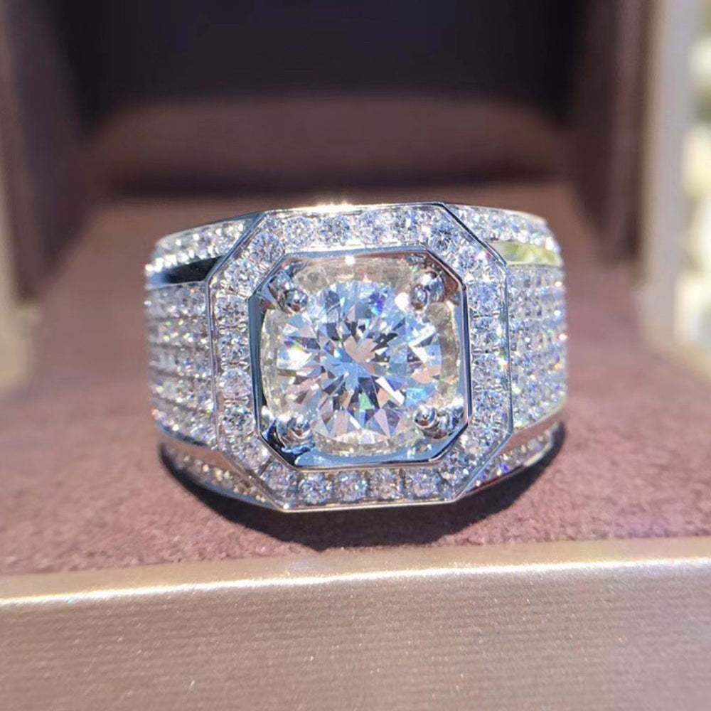 Solitaire Moissanite Unisex Ring