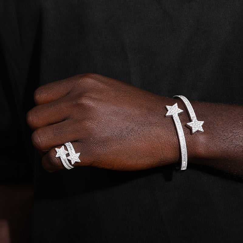 Star Band Moissanite Unisex Ring