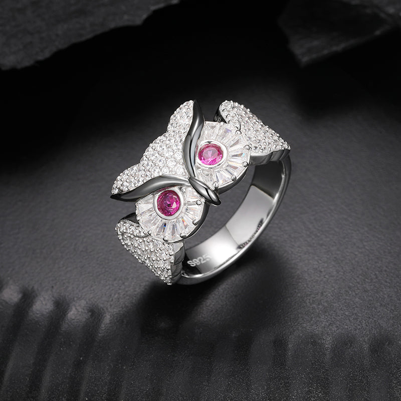 Owl Eyes Moissanite Unisex Ring