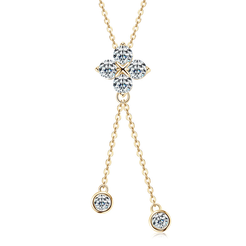 Four-Leaf Moissanite Necklace