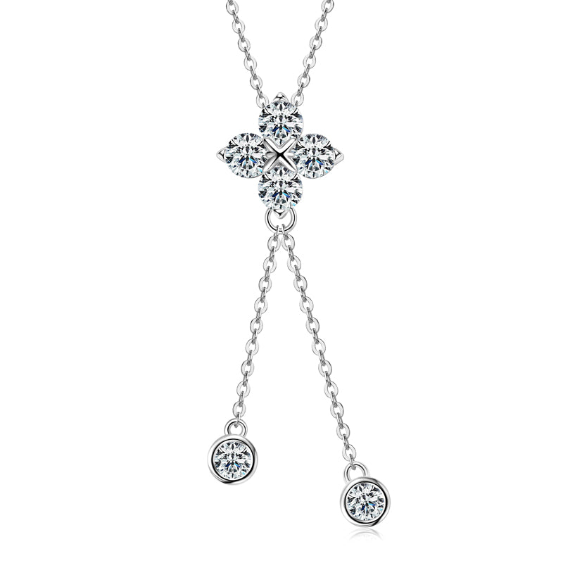 Four-Leaf Moissanite Necklace