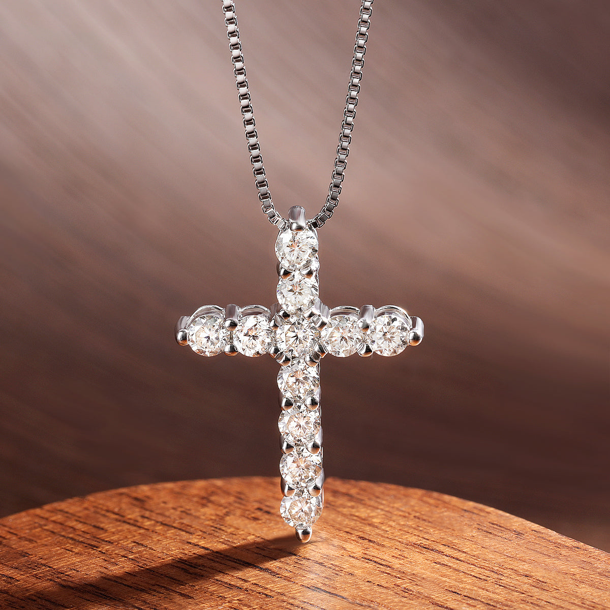 Moissanite Cross Necklace