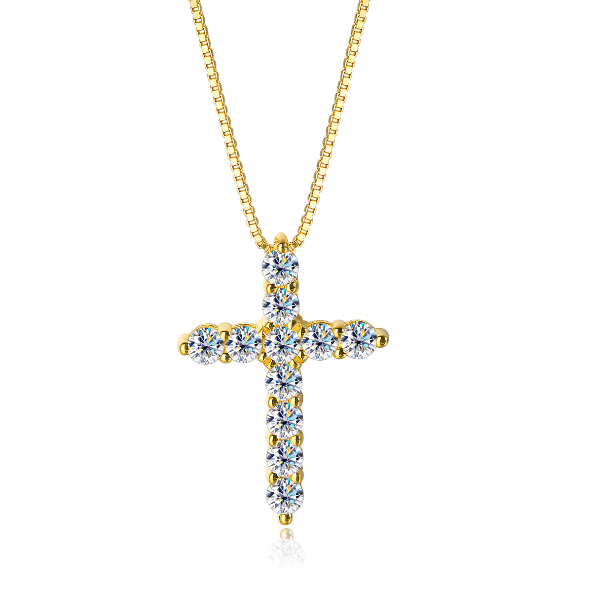 Moissanite Cross Necklace