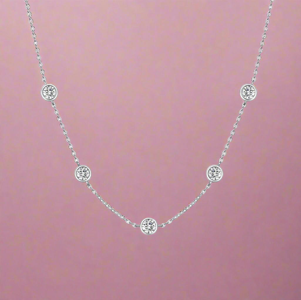 Bubble Moissanite Necklace