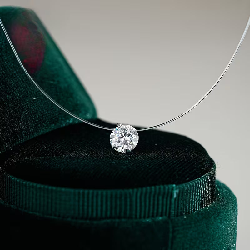 Invisible Moissanite Necklace